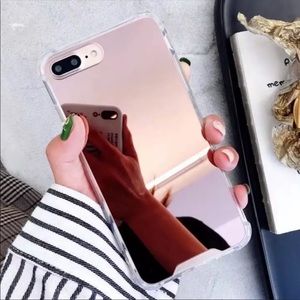 NEW IPhone X/6/7/8/Plus Rose gold mirror case